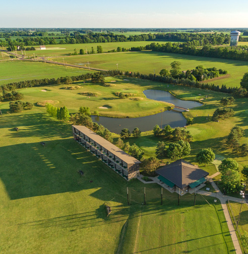 Aerial photo of The Golf Center facility.